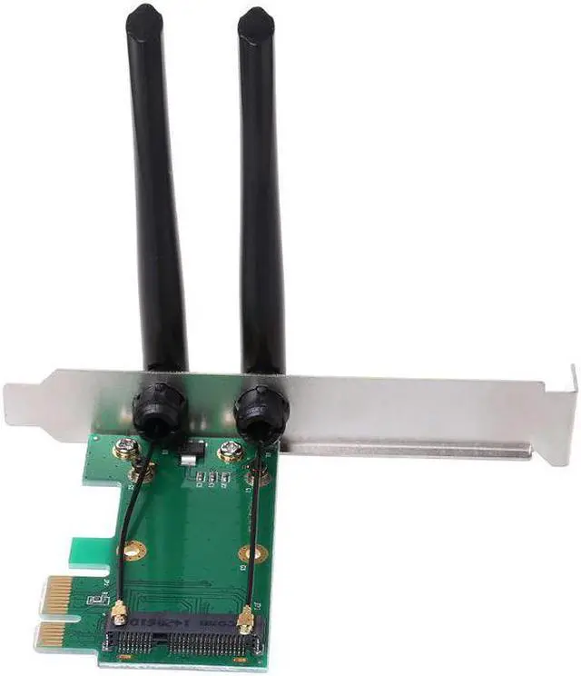 Alt view image 5 of 5 - High Quality Wireless Network Card WiFi Mini PCI-E Express to PCI-E Adapter 2 Antenna External PC
