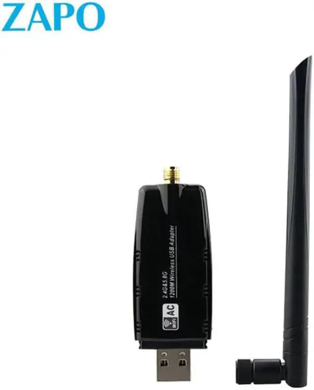 Alt view image 5 of 5 - RTL8812BU Chipset Network Card 2.4G/ 5G WiFi USB 3.0 Lan Adapter Wireless AC 1200Mbps Dongle 5dBi Antenna For Desktop Laptop