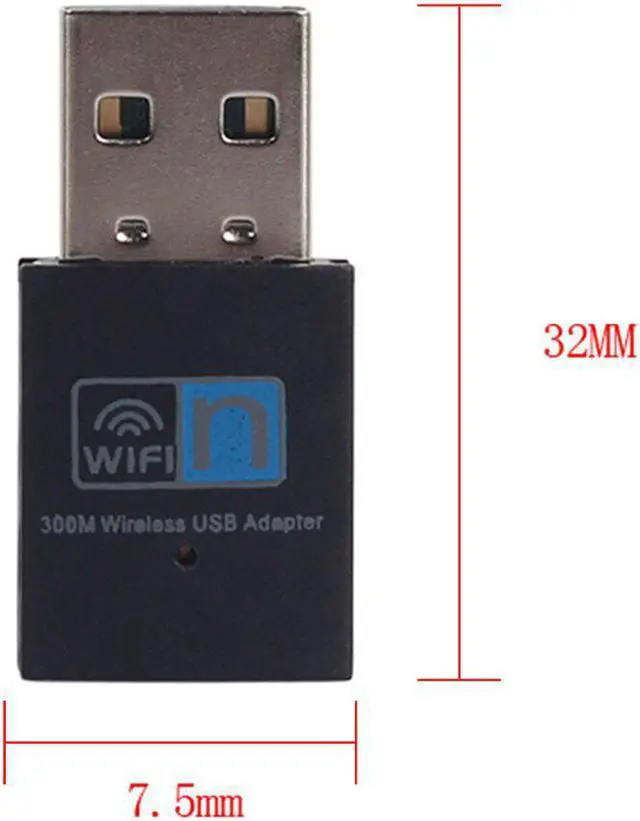 Alt view image 2 of 5 - 300Mbps WiFi USB Network Card Dongle Portable Wireless Internet Adapter Signal Receiver for Laptop Notebook PC