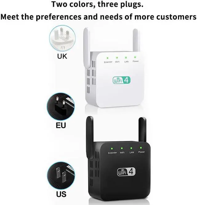 Alt view image 2 of 5 - 2.4G WiFi Repeater Pro 300M Amplifier Network Expander Router Power Extender Roteador 2 Antenna for Router Wi-Fi