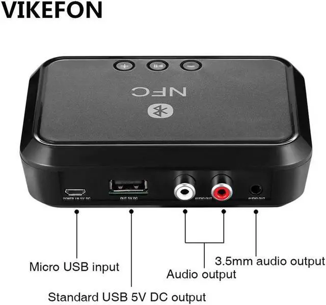 Main image of Bluetooth Receiver NFC/USB Disk Music Reading Stereo Wireless Adapter 3.5mm AUX/RCA Car Speaker Bluetooth Audio Receiver