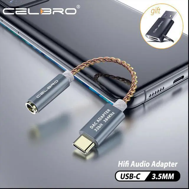 Main image of Type C To 3.5mm HIFI  DAC Hi-Res Earphone Amplifier Adapter Aux Audio Cable Lossless Sound Quality for  note 20 10