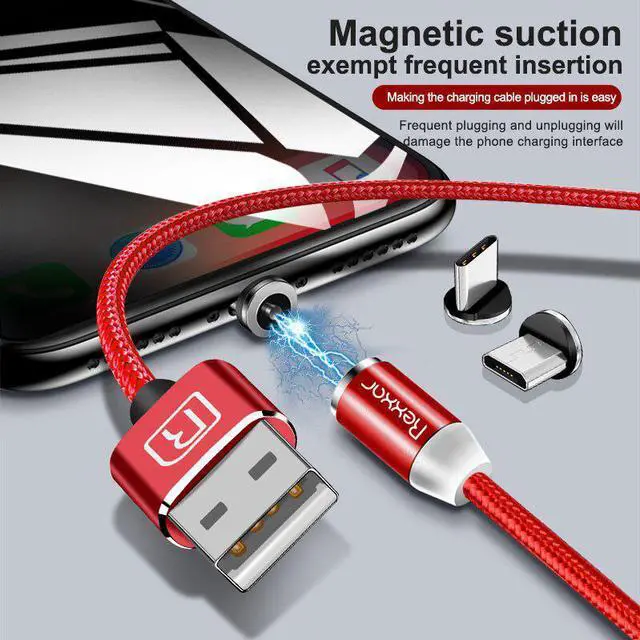 Alt view image 3 of 5 - Magnetic Cable For iPhone  Fast Charging Micro USB Cable Cord Magnet Charger USB Type C 1m 2 m Mole Phone Cables