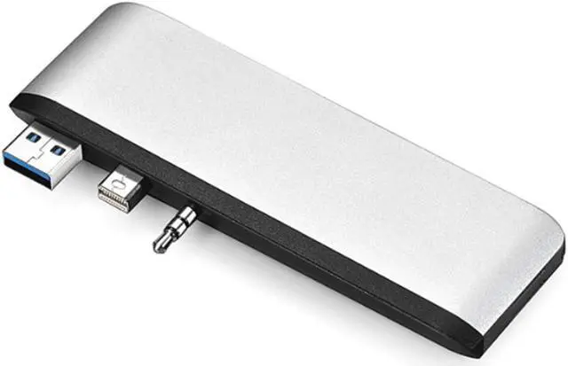 Alt view image 3 of 5 - 7 in 1 Dock Station Hub USB 3.0 Mini DP 3.5mm Audio to HDMI 4K /TF Card Reader Audio Adapter for Microsoft Surface Laptop 1 2