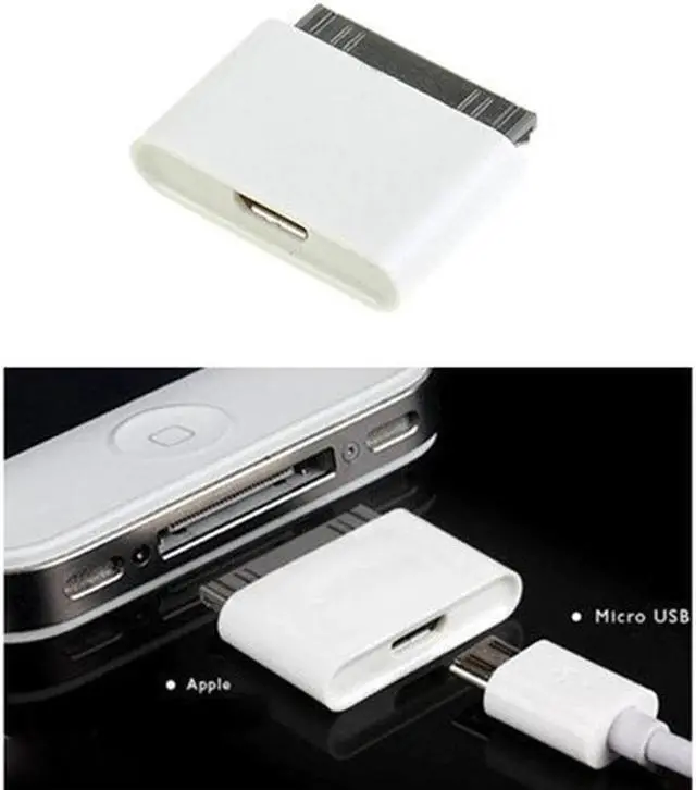 Alt view image 4 of 5 - Micro USB to 30 pin Male Connector For Apple iPhone 4 4S iPhone4S 3gs ipad 1 2 3 ipod Charging Cable Adapter Accessories