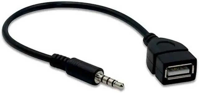 Alt view image 3 of 5 - 3.5mm Male Audio AUX Jack to USB 2.0 Type A Female OTG Converter Adapter Cable