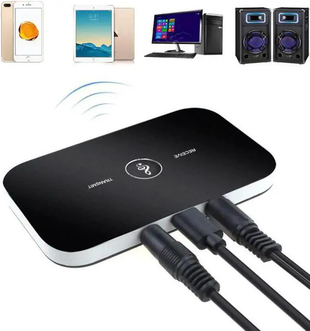 Alt view image 2 of 5 - 2020 NEW Bluetooth 5.0 Audio Receiver Transmitter 2 IN 1 RCA 3.5MM 3.5 AUX Jack USB Stereo Music Wireless Adapters For TV Car PC