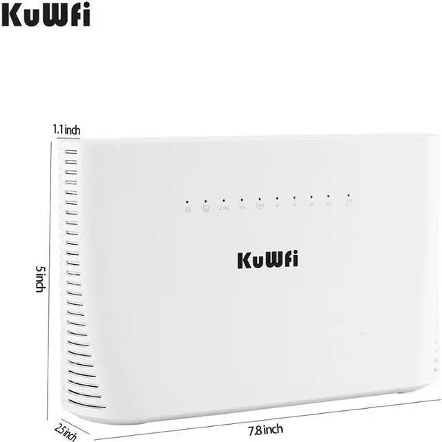 Alt view image 4 of 5 - 4G Router SIM 1200Mbps 2.4G&5G Wireless Home WIFI Router Unlocked FDD/TDD With RJ45/RJ11 Port Up to 64 Wifi Users