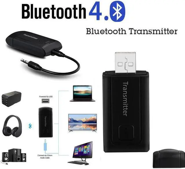 Alt view image 2 of 5 - 3.5 Wireless Bluetooth Receiver Transmitter Adapter For Car Music Audio Aux A2dp For Headphone Reciever Jack Handsfree