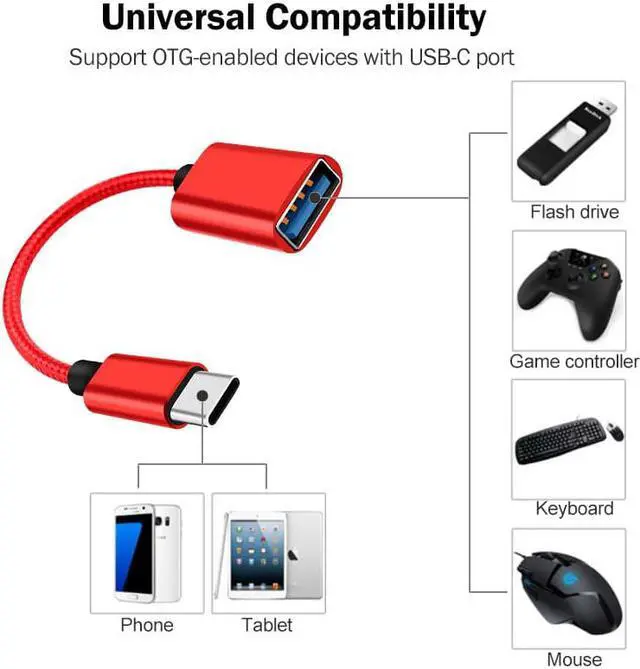 Alt view image 2 of 5 - to Type-C OTG Adapter Cable for  Galaxy A40 A50 A60 A70 A80 A50S A70S A31 A41 A51 A71 M30 M40 M31  C OTG Converter