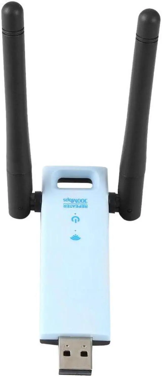 Alt view image 3 of 5 - 300Mbps USB Wireless WiFi Repeater 2.4Ghz usb wifi router Signal booster with dual Antenna WiFi signal Range Extender