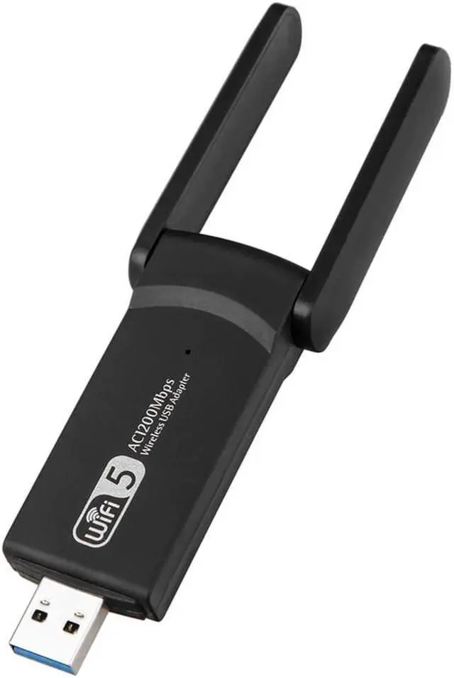 Alt view image 5 of 5 - Dual Band 2.4G 5.8G WiFi Ethernet Adapter 1200Mbps Network Card with Dual Antenna USB3.0 Receiver for PC Computer