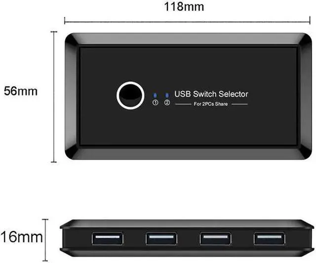 Alt view image 4 of 7 - 4 port  KVM Switch 4K USB  KVM Switcher 4 in 1 out 4KX2K/60HZ win10/8/mac os. PC laptop