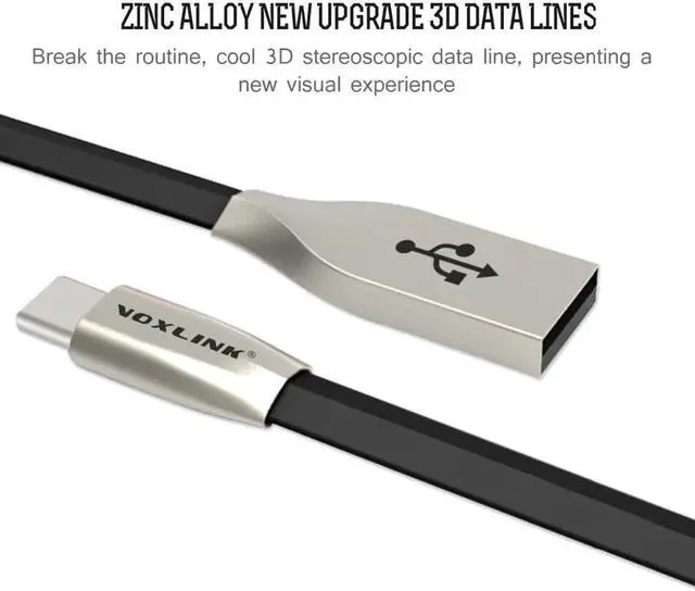 Alt view image 2 of 5 - USB type c cable 2.4A Fast Charging usb c cable Type-c  Cord Charger usb-c For  Note 9 8  mi8 mi6 HTC