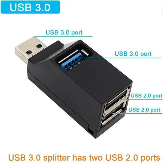 Alt view image 4 of 5 - Speed USB Hub 3.0 Multi USB Port 3/4 Ports Hub USB Hab USB Splitter For PC Computer Accessories