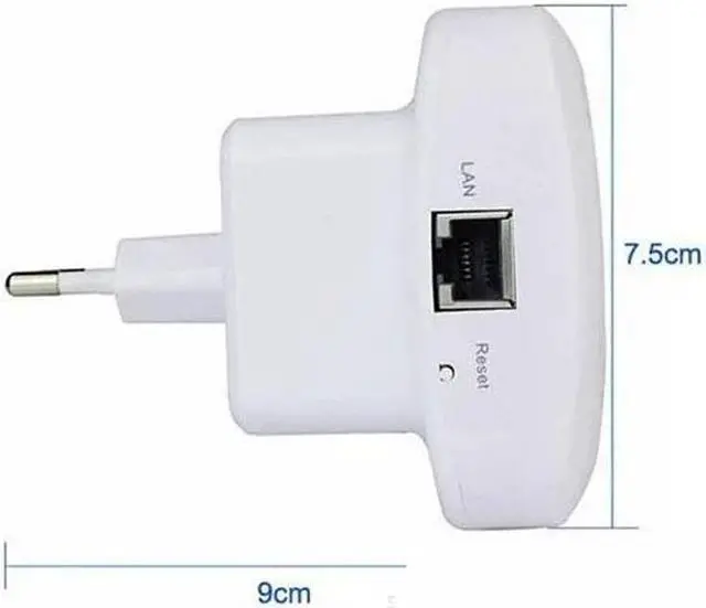 Alt view image 4 of 5 - Wifi Repeater Router Expander 300Mbs 2dBi Antennas Signal Boosters US/EU//UK Plug