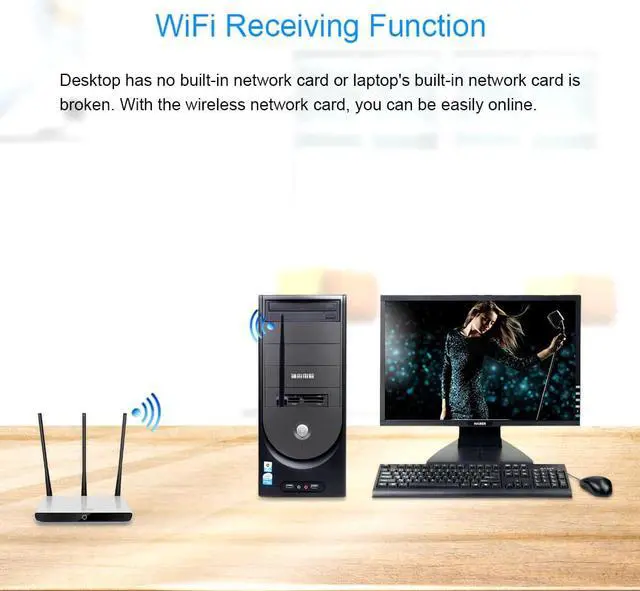 Alt view image 4 of 5 - 150Mbps Mini USB WiFi Adapter Ralink MT7601 Wireless Network Card 2.4G Antenna PC LAN Wi Fi Wi-Fi Receiver 802.11 b/g/n