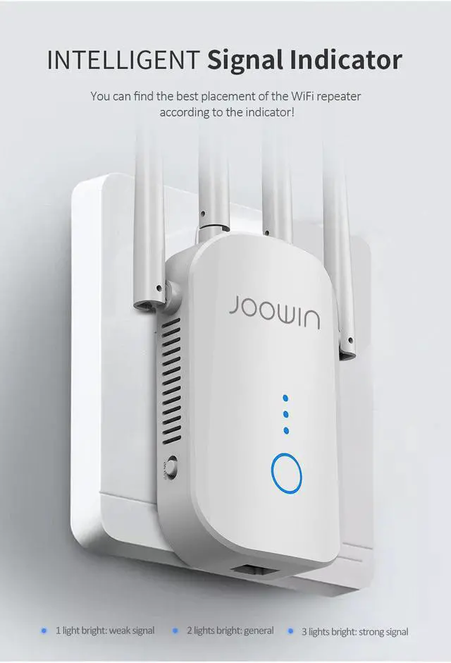 Alt view image 5 of 5 - 1200Mbps Dual Band 5Ghz Wireless Wifi Repeater Powerful Wifi Router Wifi Extender 4*3dbi Antenna Long Range Wlan WiFi amplifier