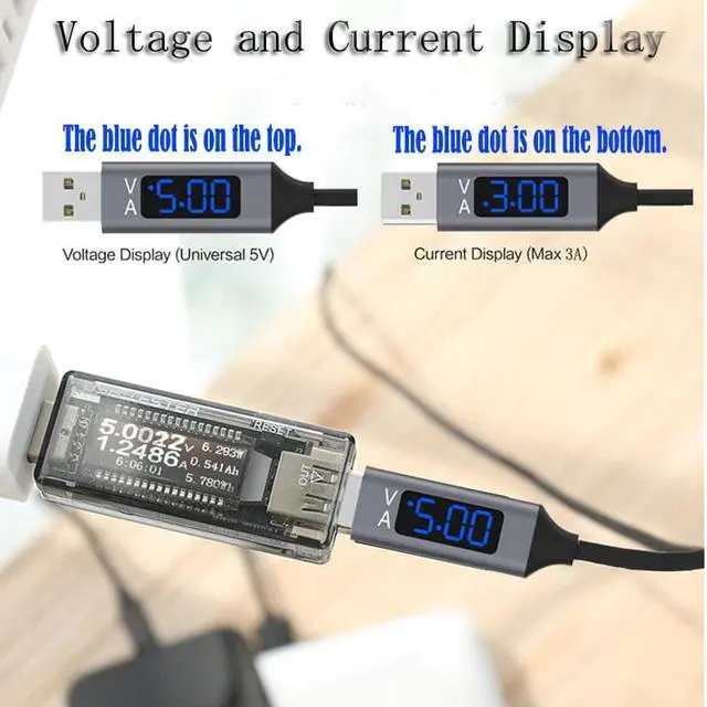 Alt view image 2 of 5 - LED Digital Display Micro USB Type C Cable 3A Fast Quick Charge QC3.0 Kabel for  S10 Note 10  Mi 9 USB Charge Cable