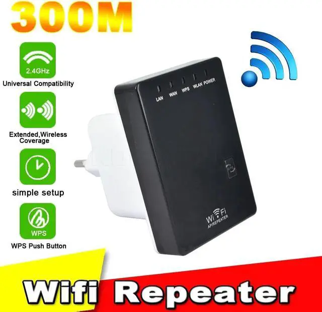 Alt view image 3 of 5 - EU Plug 300 Mbps Mini Wireless-N WiFi Router Repeater Range Extender Bridge Access Point wi fi Range roteador Extender