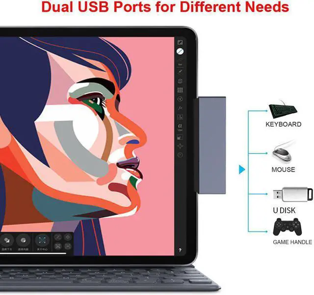 Alt view image 5 of 5 - to USB 3.0 SD/Micro SD 3.5mm Jack HD 6 in1 USB-C HUB Laptop PC Adapter Converter Suitable for iPad Pro2018/2020