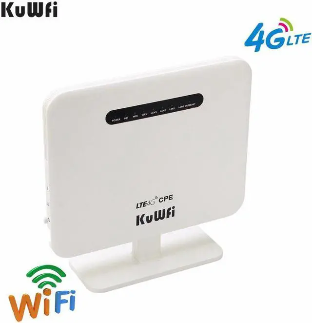 Alt view image 2 of 5 - 4G LTE CPE Wifi Router With LAN Port Support SIM Card Solt 300Mbps Portable Wireless Router With External Antennas