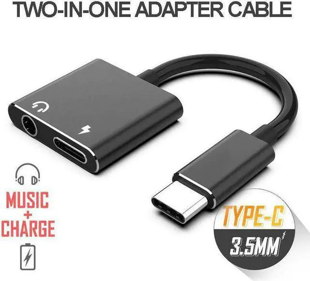 Alt view image 3 of 5 - Jack Headphone Adapter Charger for  Audio Converter Charging Splitter Headphone Car USB-C Charger Cable Adapter