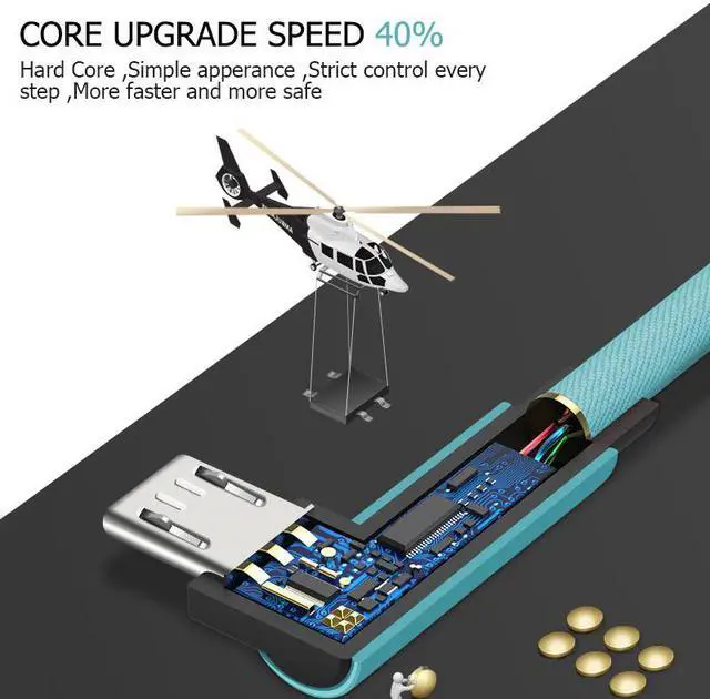 Alt view image 3 of 5 - USB Cable 90 Degree Elbow 1m Fast Charging Charger  Cable For   Redmi LG usb