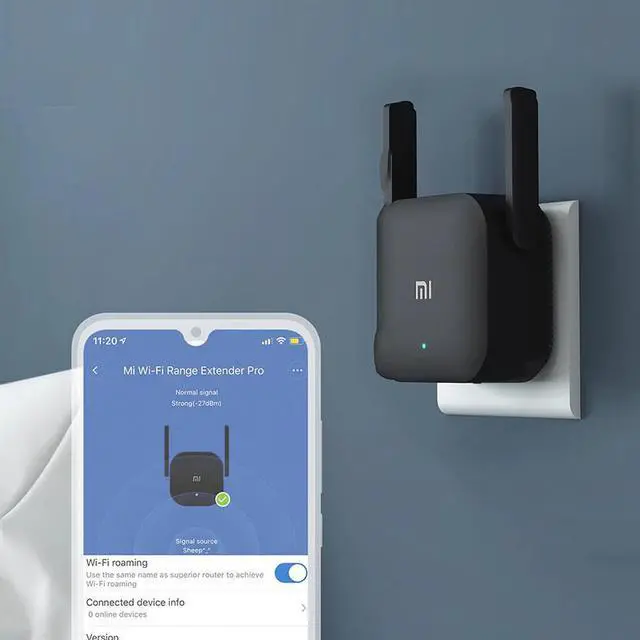 Alt view image 3 of 5 - Global Version  Mijia WiFi Repeater Pro Amplifier Router 300M 2.4G Repeater Network Mi Wireless Router  2 Antenna Home