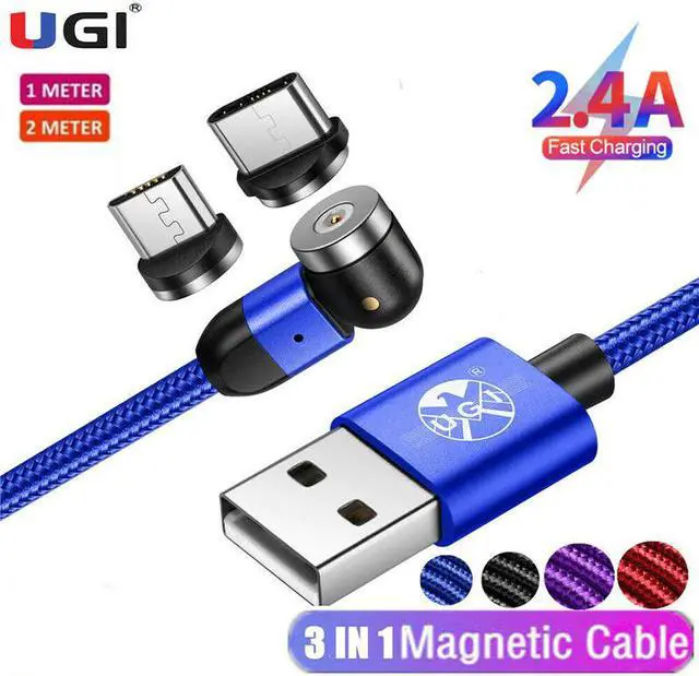 Main image of 1M/2M/ Magnetic Cable 2.4A Fast Charging Charger 540° 180° 360° Rotating Micro USB Type C USB C For Android Tablet laptop