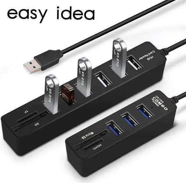 Main image of Hub 3.0 Multi  Splitter 2.0  3.0 Hub 3 / 6 Ports Hab Micro TF/ Card Reader High Speed Computer Accessories For PC