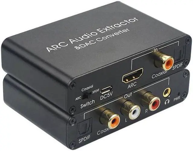 Main image of 192KHz ARC o Adapter o Extractor Digital to Analog o Converter DAC SPDIF Coaxial RCA 3.5mm Jack Output