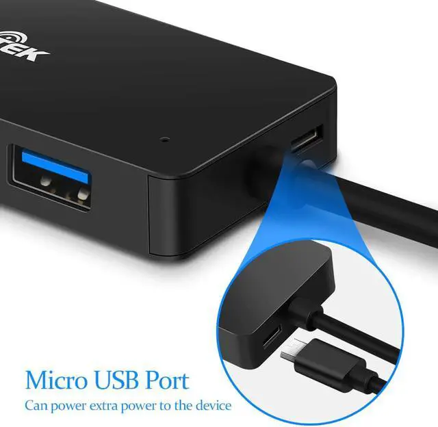 Alt view image 2 of 5 - Aluminum alloy USB HUB with Card Reader 3 Port USB 3.0 type c Splitter Micro USB Power Port for iMac Laptop computer