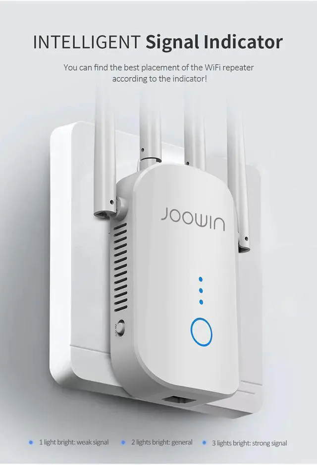 Alt view image 5 of 5 - 1200Mbps Dual Band 5Ghz Wifi Router Powerful Wifi Repeater Wifi Extender 4*3dbi Antenna Long Range Wlan Wi-fi amplifier