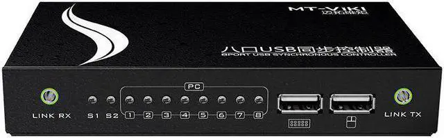 Alt view image 2 of 5 - 8 Port KM Synchnorizer USB 1 Set Mouse Keyboard Controls 8 PC Hosts Hotkey Mouse Crossing KVM Switch without VGA KM108-U