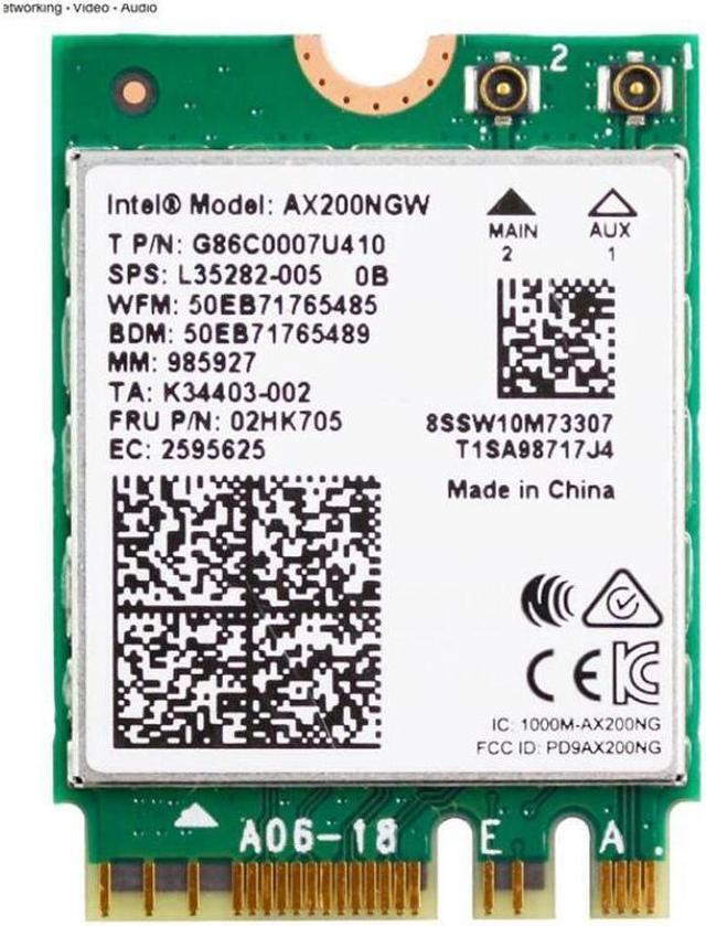 Alt view image 3 of 5 - 2400Mbps Dual Band 5G 802.11ax Intel Wifi 6 AX200NGW M.2 Wireless Wi-Fi Network Card Adapter For Intel AX200 With BT 5.0 MU-MIMO