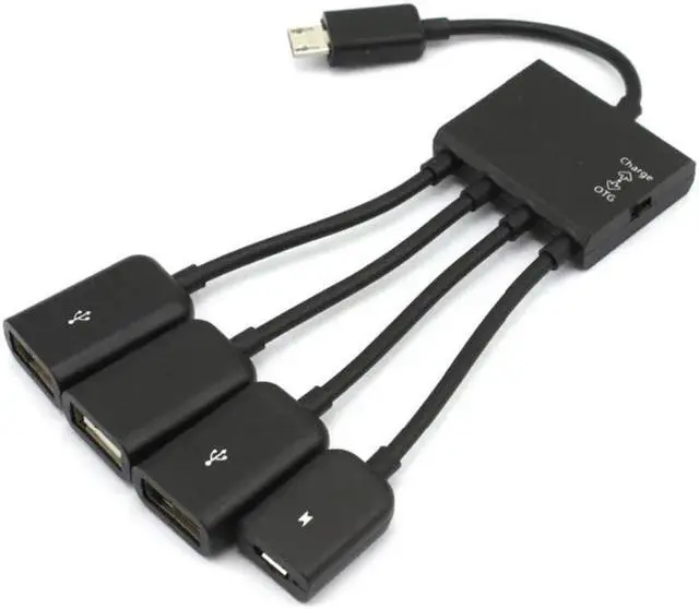 Main image of 4 in 1 Micro USB OTG Power Multi-Function Male to Female HUB Charging Host Cable Adapter for Android Phone Tablet  Galaxy