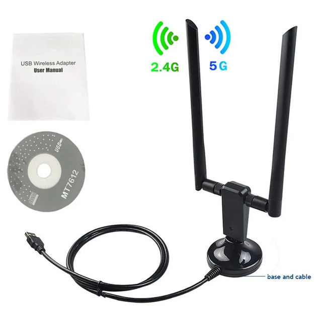 thumbnail image 2 of LinkStyle AC1200 USB 3.0 WiFi Adapter – Dual Band 5GHz, 1200Mbps Long Range With Antennas 2 of 3