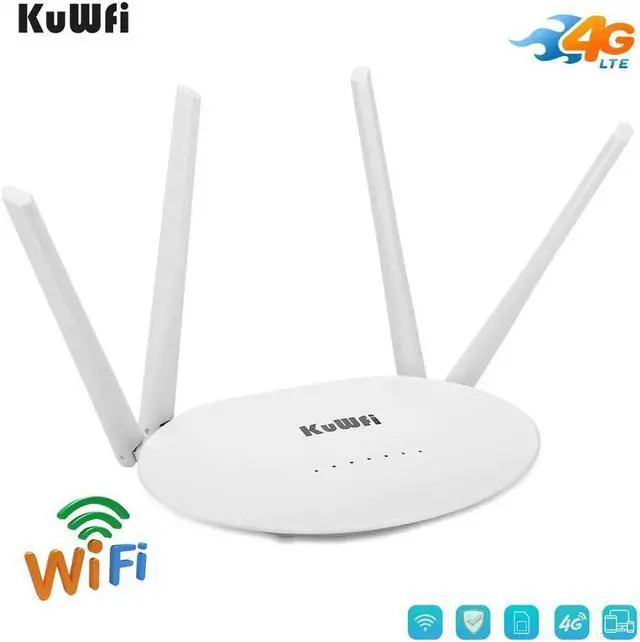 Alt view image 4 of 5 - 4G LTE Router 150Mbps CAT4 Wireless CPE Routers Unlocked Wifi Router 4G LTE FDD/TDD RJ45Ports&Sim Card Slot Up to 32users