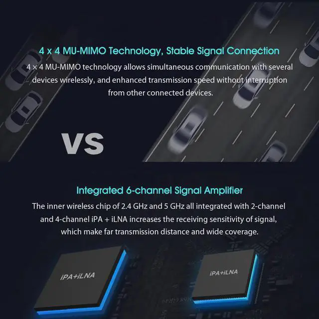 Alt view image 4 of 5 - 100% Original  Router AC2100 1733Mbps WiFi Repeater Gigabit Ethernet Port 2.4G 5G WiFi 128Mb Mi WiFi Router APP Control