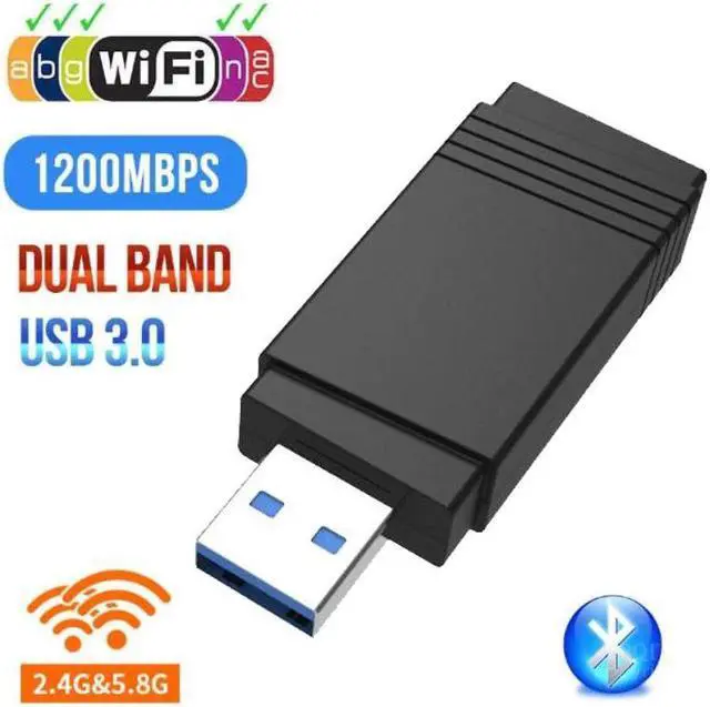 Main image of Wireless USB Wifi Adapter 1200Mbps 2.4G 5G PC Bluetooth 5.0 Adapter Lan Wifi receiver Dongle Wireless Bluetooth Transmitter