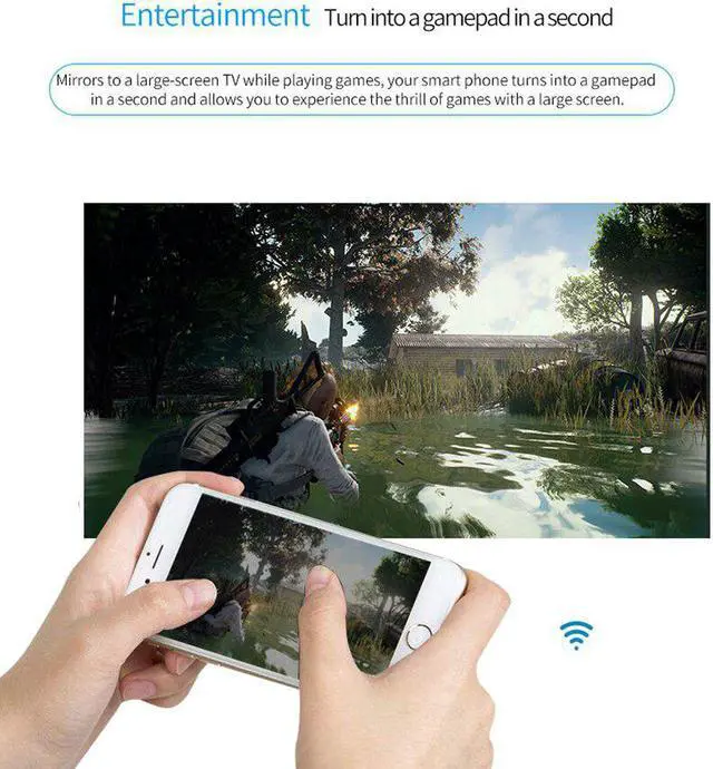 Alt view image 5 of 5 - Wireless WIFI Display Dongle HDTV Receiver Airplay Phone Screen To TV AV  Cable For iPhone X 5 6 7 8 plus iPad Ios Android