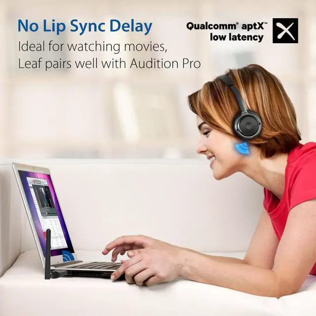 Alt view image 4 of 5 - DG60 Long Range Bluetooth 5.0 USB Audio Adapter for PC Laptop M ac PS 4,  Sound Wireless Audio Dongle