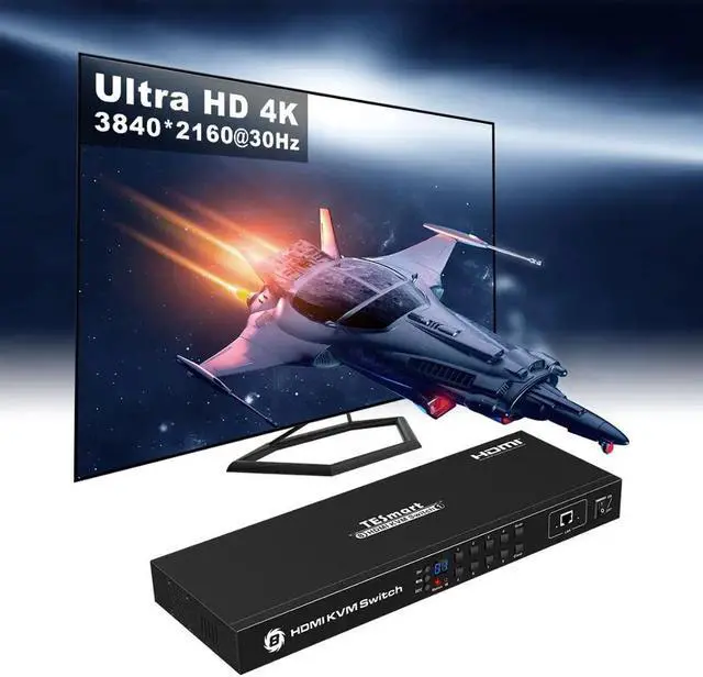 Alt view image 5 of 5 - Just for you KVM Switch 8 Ports 8 In 1 Out 4K@30Hz Black Friday,Carnival Together