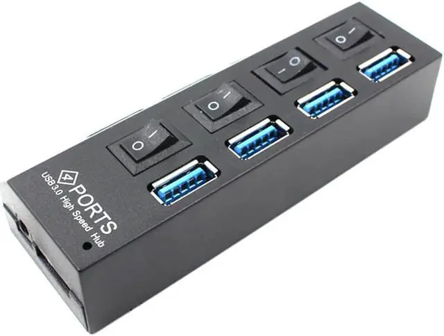 Alt view image 4 of 5 - 4 / 7 Ports Expander USB 3.0 HUB On/Off Switch Multi USB Splitter Multiple USB with Power Adapter EU US High Speed USB3.0 Hub