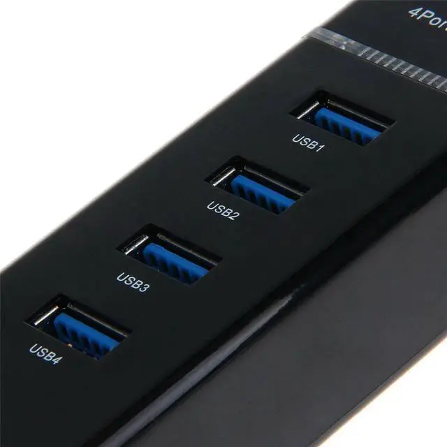 Alt view image 4 of 5 - 3.0 Hub High Speed 4-Port Hub Independent Switch Hub Four-t Splitter Hub  3.0 Multi-Interface Hub Professional