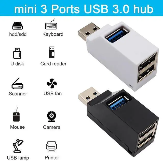 Alt view image 5 of 5 - Speed USB Hub 3.0 Multi USB Port 3/4 Ports Hub USB Hab USB Splitter For PC Computer Accessories