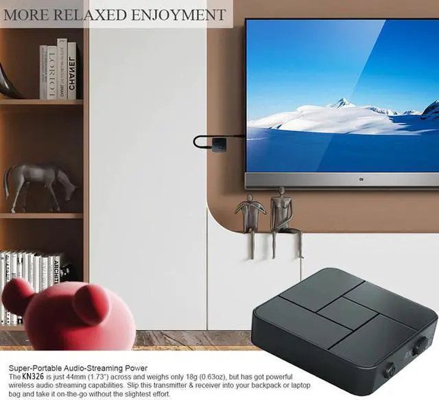 Alt view image 4 of 5 - Bluetooth 5.0 Audio Receiver Transmitter with Mic 3.5mm 3.5 AUX Jack USB Dongle Wireless Adapter For TV PC Car Speaker