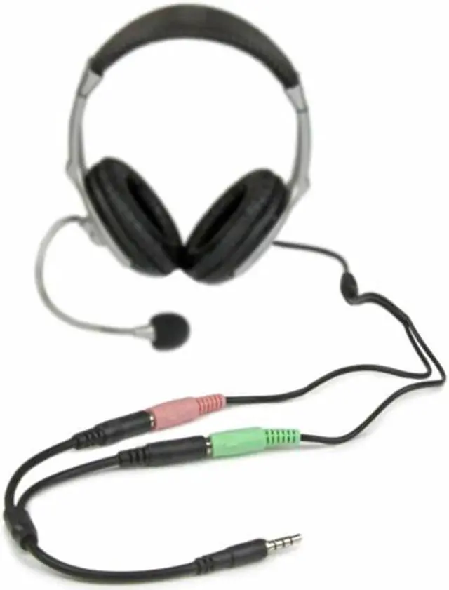 Alt view image 3 of 5 - Size 3.5mm Stereo Audio Male To 2 Female Earphone Mic TRRS Y Splitter Cable Adapter Cable Wire