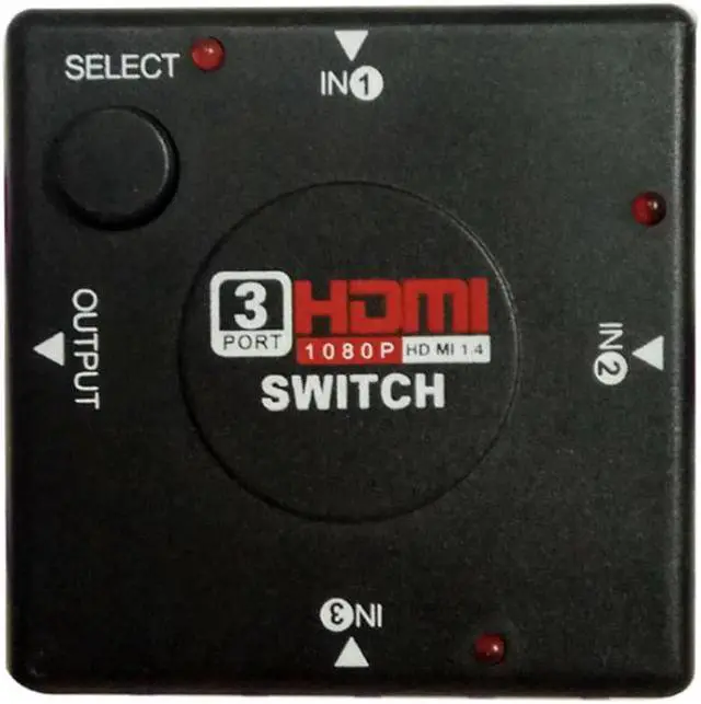 Alt view image 5 of 5 - 3 Port HDMI Splitter Switcher 1x3 Mini HDMI Port 3 Input 1 Output KVM Switches for HDTV 1080P Video DV HDTV 1080P HDMI